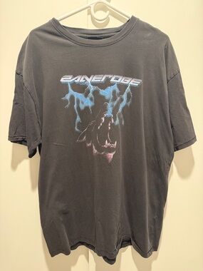 Zanerobe Black Short-Sleeve Tee with Lightning Bear Graphic
